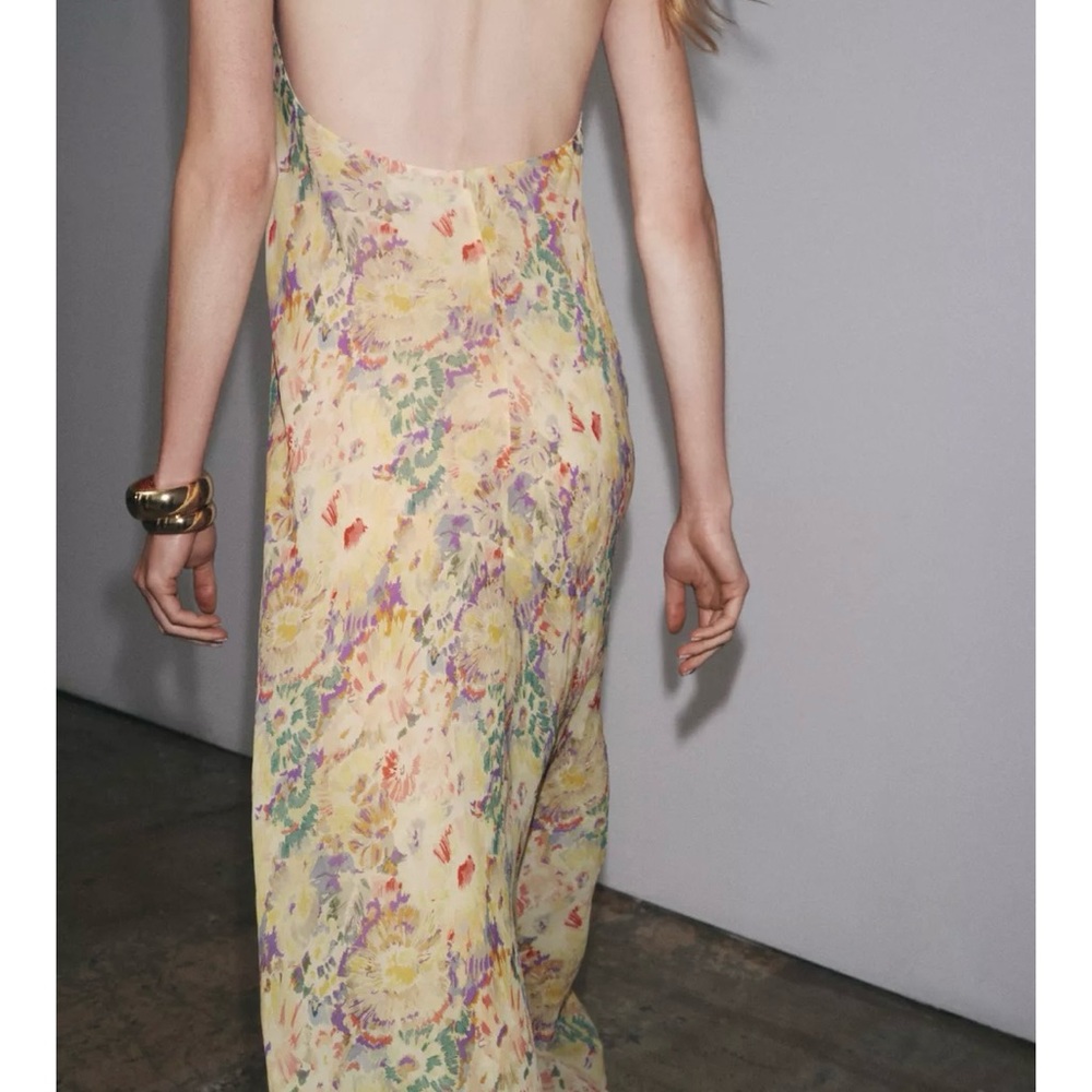 NWT ZARA ZW COLLECTION FLORAL PRINT DRESS - Picture 4 of 8